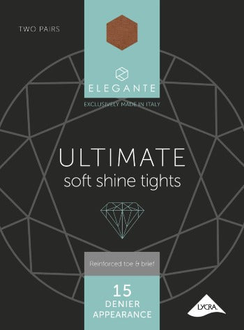 Elegante Ultimate Soft Shine Bronze Glow 15 Denier 2pk
